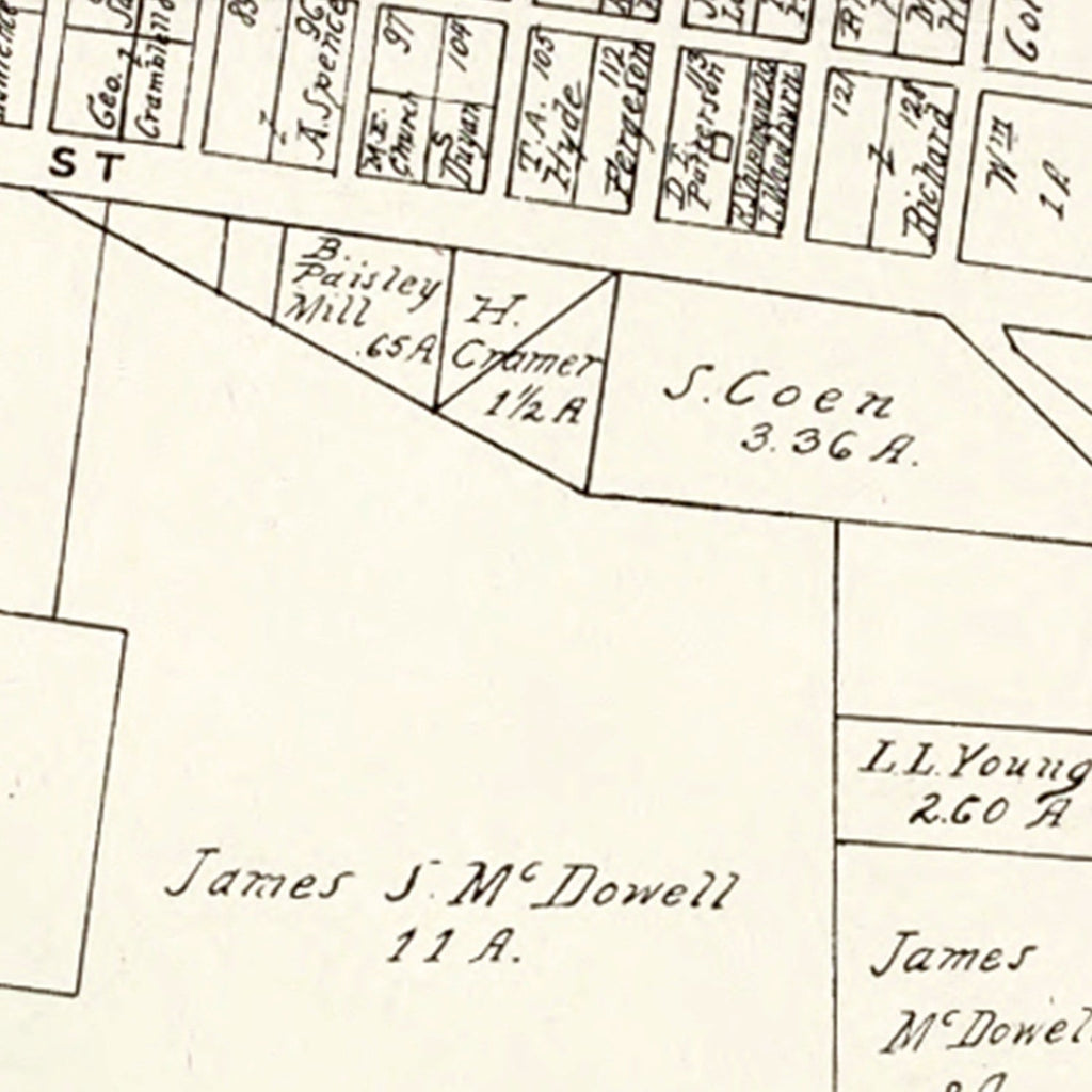 Vintage Map of Washington, Ohio 1902