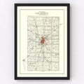 Vintage Map of Lancaster County, Nebraska 1903