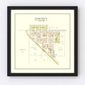 Vintage Map of Cheney, Nebraska 1903