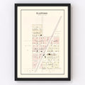 Vintage Map of Harwood, Missouri 1903