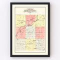 Vintage Map of Kendall County, Illinois 1903