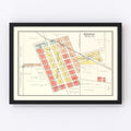 Vintage Map of Kirklin, Indiana 1903