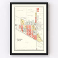 Vintage Map of Mulberry, Indiana 1903