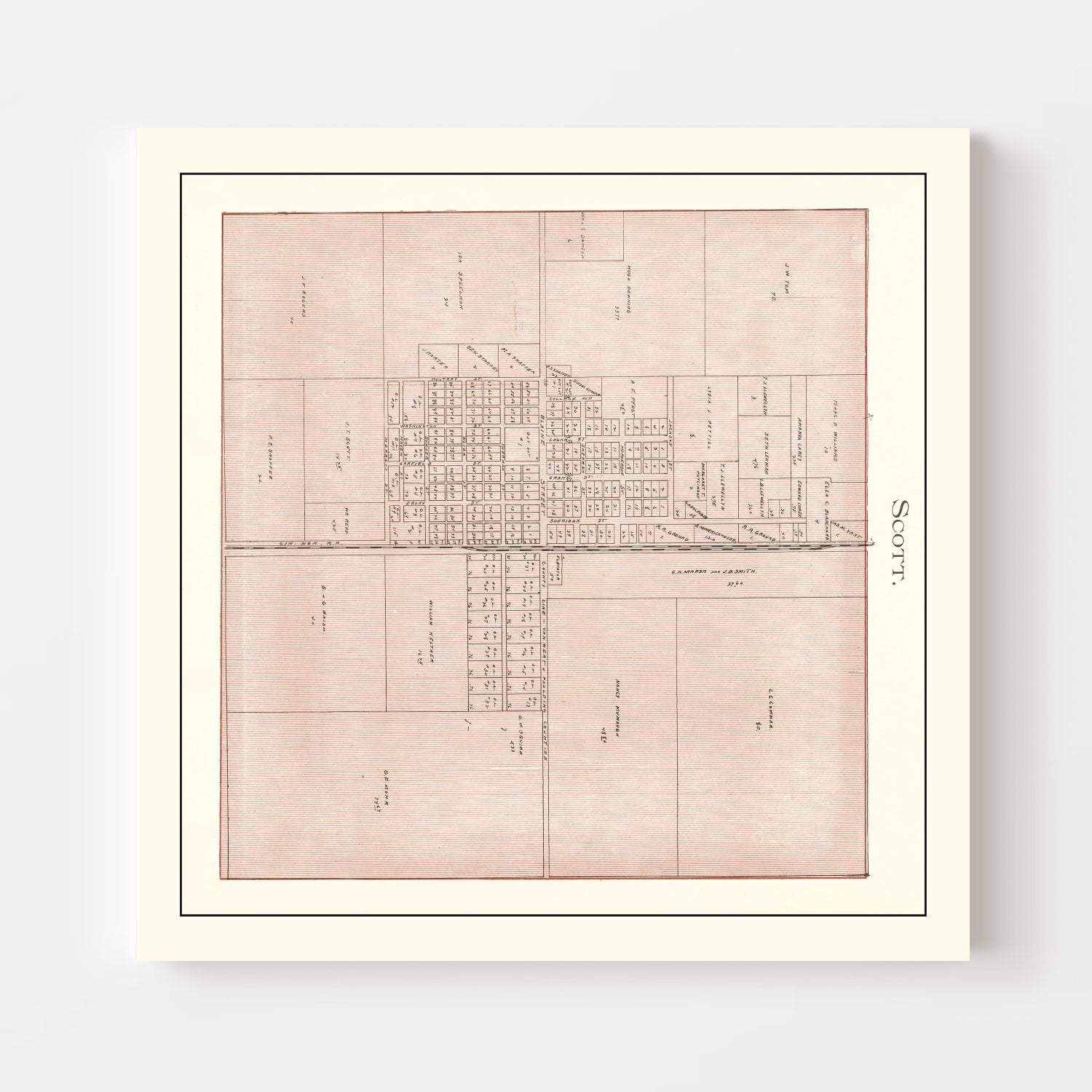 Vintage Map of Scott, Ohio 1905