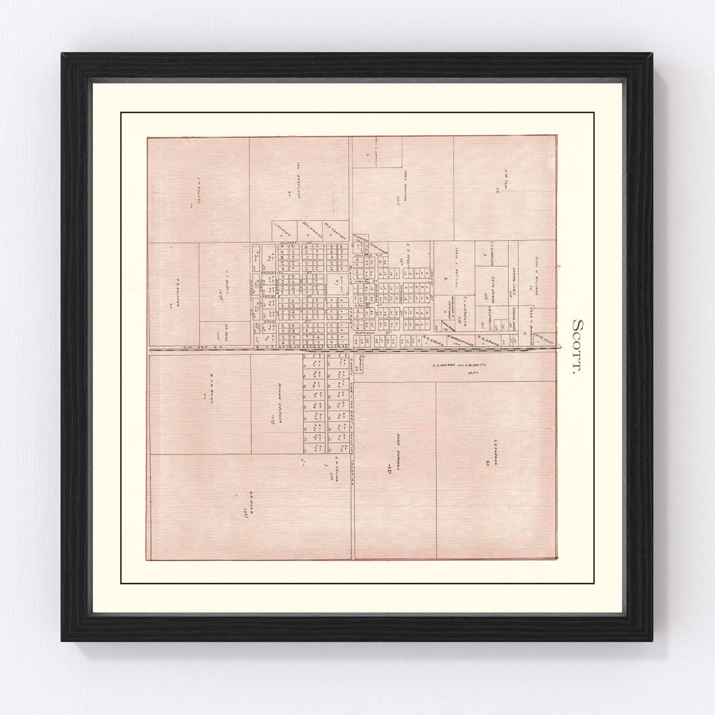 Vintage Map of Scott, Ohio 1905