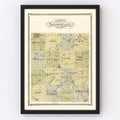 Vintage Map of Walworth County, Wisconsin 1907