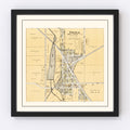 Vintage Map of Genoa, Wisconsin 1907