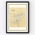 Vintage Map of Darien, Wisconsin 1907