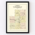 Vintage Map of Stark County, Illinois 1907