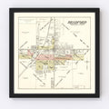 Vintage Map of Bradford, Illinois 1907