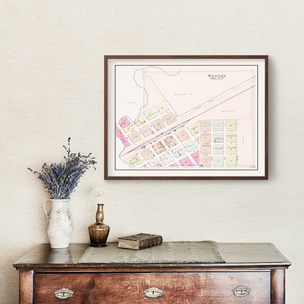 Vintage Map of Weston, Nebraska 1907