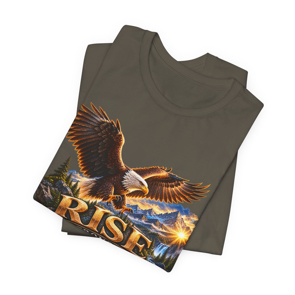 Rise Stronger Every Day Eagle T-Shirt — Inspirational Outdoors Graphic Tee