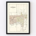 Vintage Map of Seward, Nebraska 1908