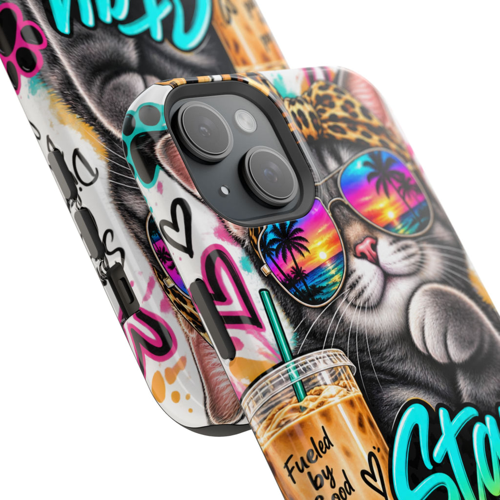 Phone Case — "Stay Pawsitive" Cat Impact-Resistant Case