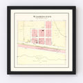Vintage Map of Washington, Nebraska 1908