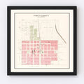 Vintage Map of Fort Calhoun, Nebraska 1908