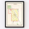 Vintage Map of Herman, Nebraska 1908