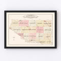 Vintage Map of Pierce County, Wisconsin 1908