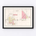 Vintage Map of Ellsworth, Wisconsin 1908
