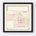 Vintage Map of Alta, Iowa 1908