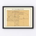 Vintage Map of Hope, Kansas 1909