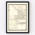 Vintage Map of Arlington, South Dakota 1909