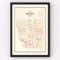 Vintage Map of Andrew County, Missouri 1909
