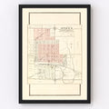 Vintage Map of Armour, South Dakota 1909