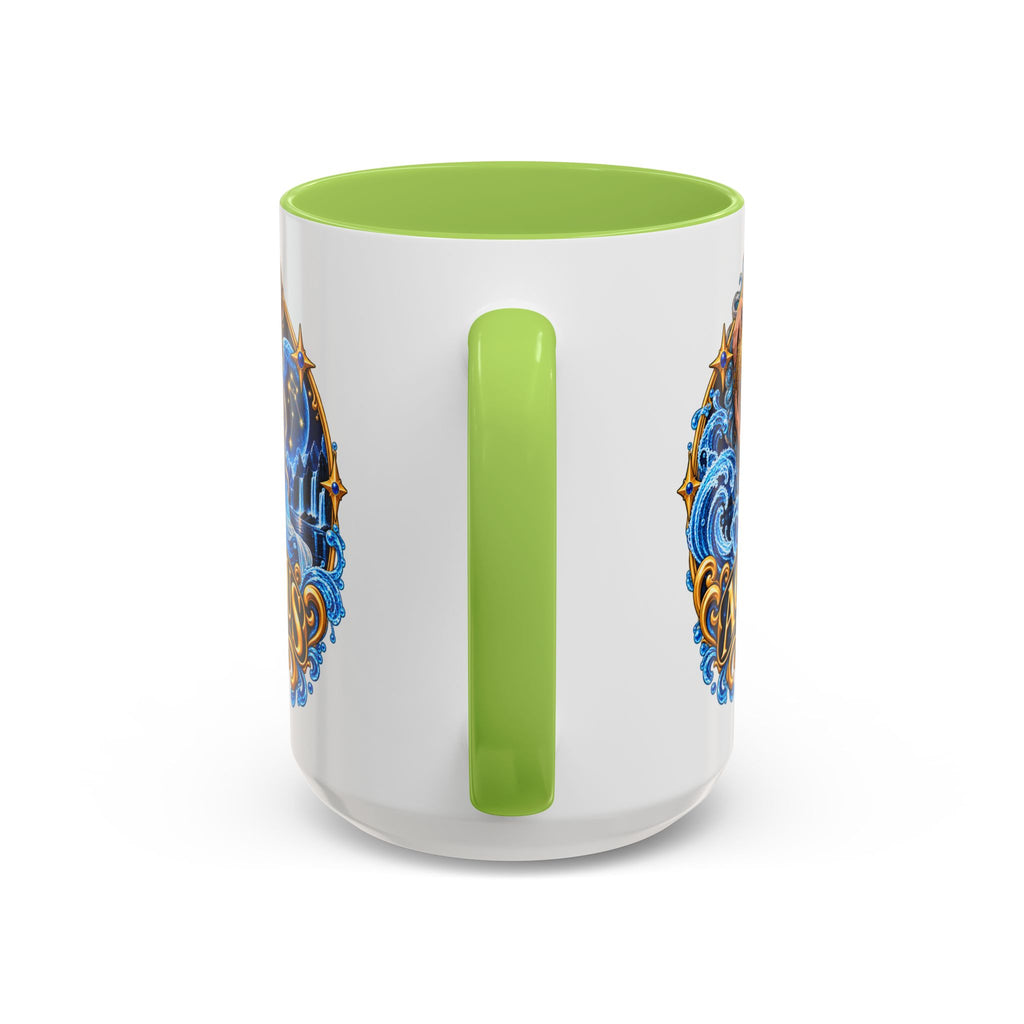 Aquarius Zodiac Coffee Mug — Illustrated Water Bearer Astrology Gift (11/15oz)