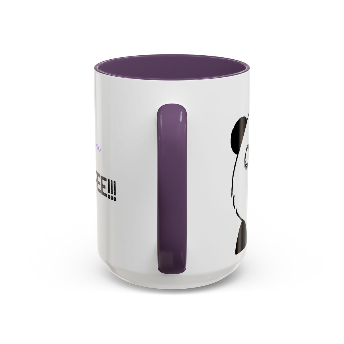 Just Give Me My Coffee!!! Accent Mug — Panda Coffee Lover Gift (11/15oz)