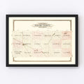 Vintage Map of Foster County, North Dakota 1910