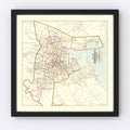 Vintage Map of New Haven, Connecticut 1911