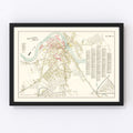 Vintage Map of Chicopee Falls, Massachusetts 1912