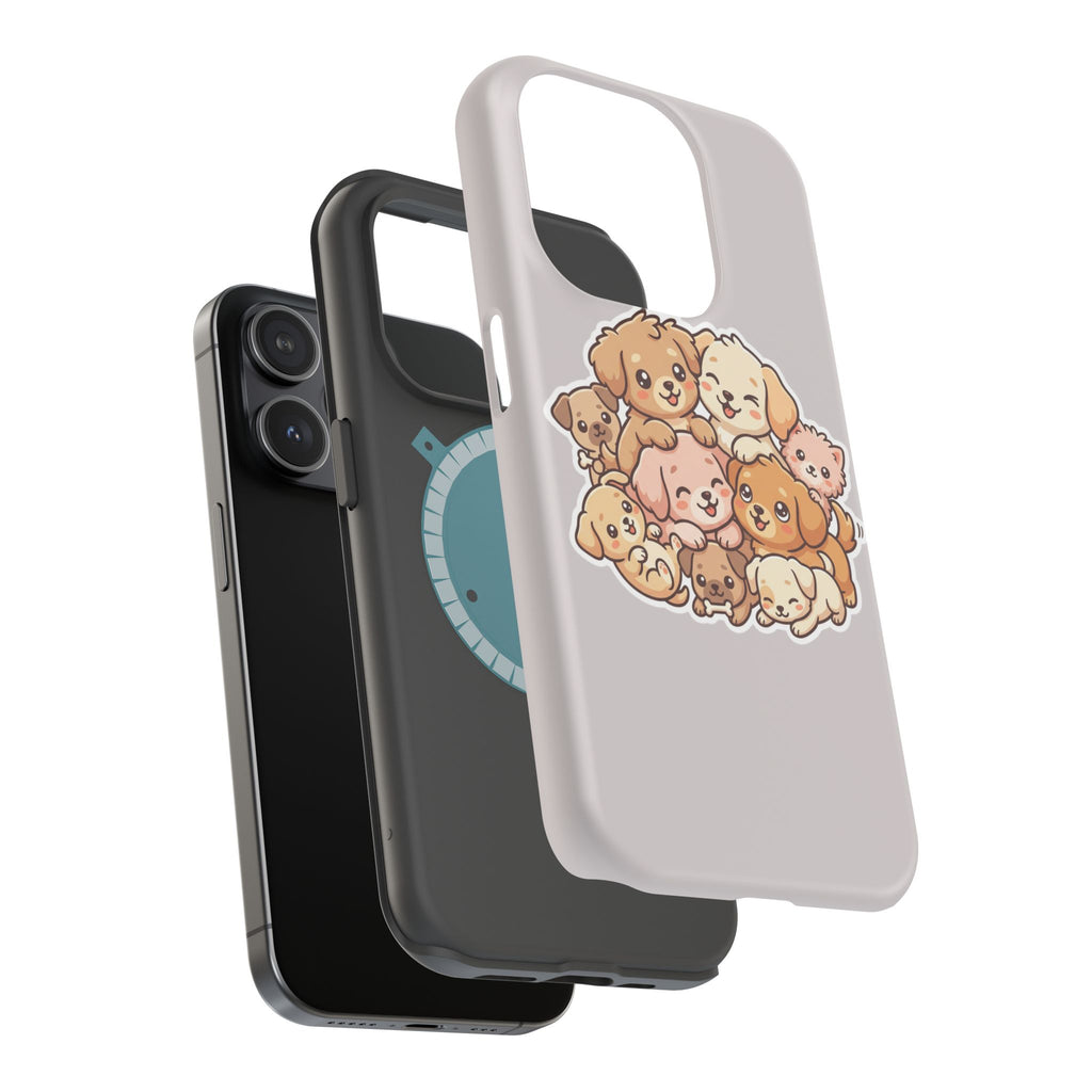 Cute Puppy Pile Magnetic Impact-Resistant Phone Case