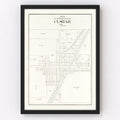 Vintage Map of Custar, Ohio 1912