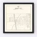 Vintage Map of Rising Sun, Ohio 1912