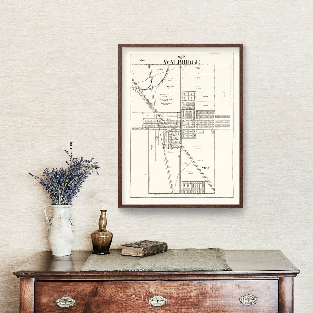 Vintage Map of Walbridge, Ohio 1912
