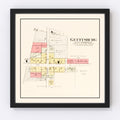 Vintage Map of Gettysburg, Ohio 1912