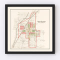 Vintage Map of New Paris, Ohio 1912