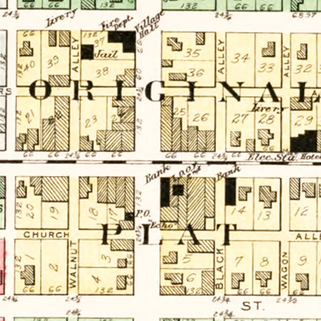 Vintage Map of West Alexandria, Ohio 1912