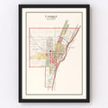 Vintage Map of Camden, Ohio 1912