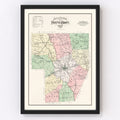 Vintage Map of Fayette County, Ohio 1913