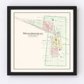 Vintage Map of Milledgeville, Ohio 1913