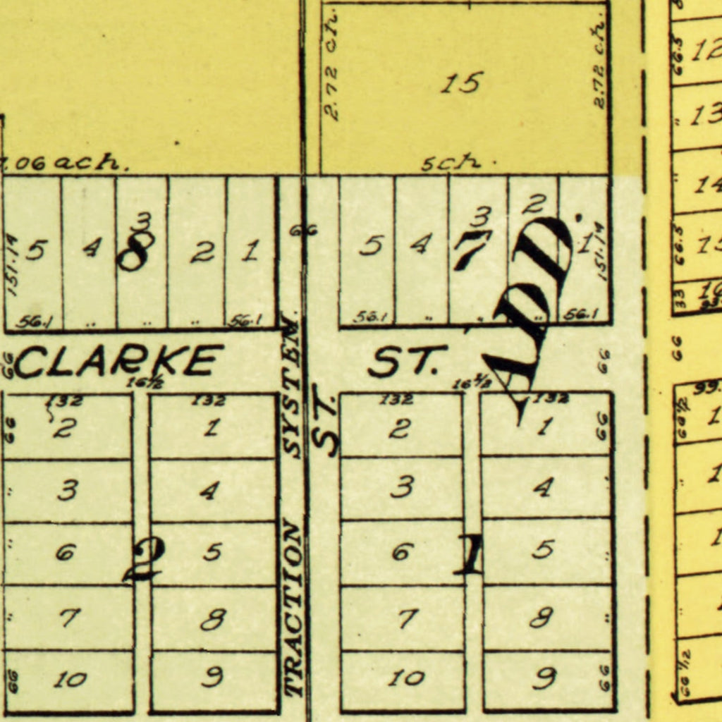 Vintage Map of Heyworth, Illinois 1914