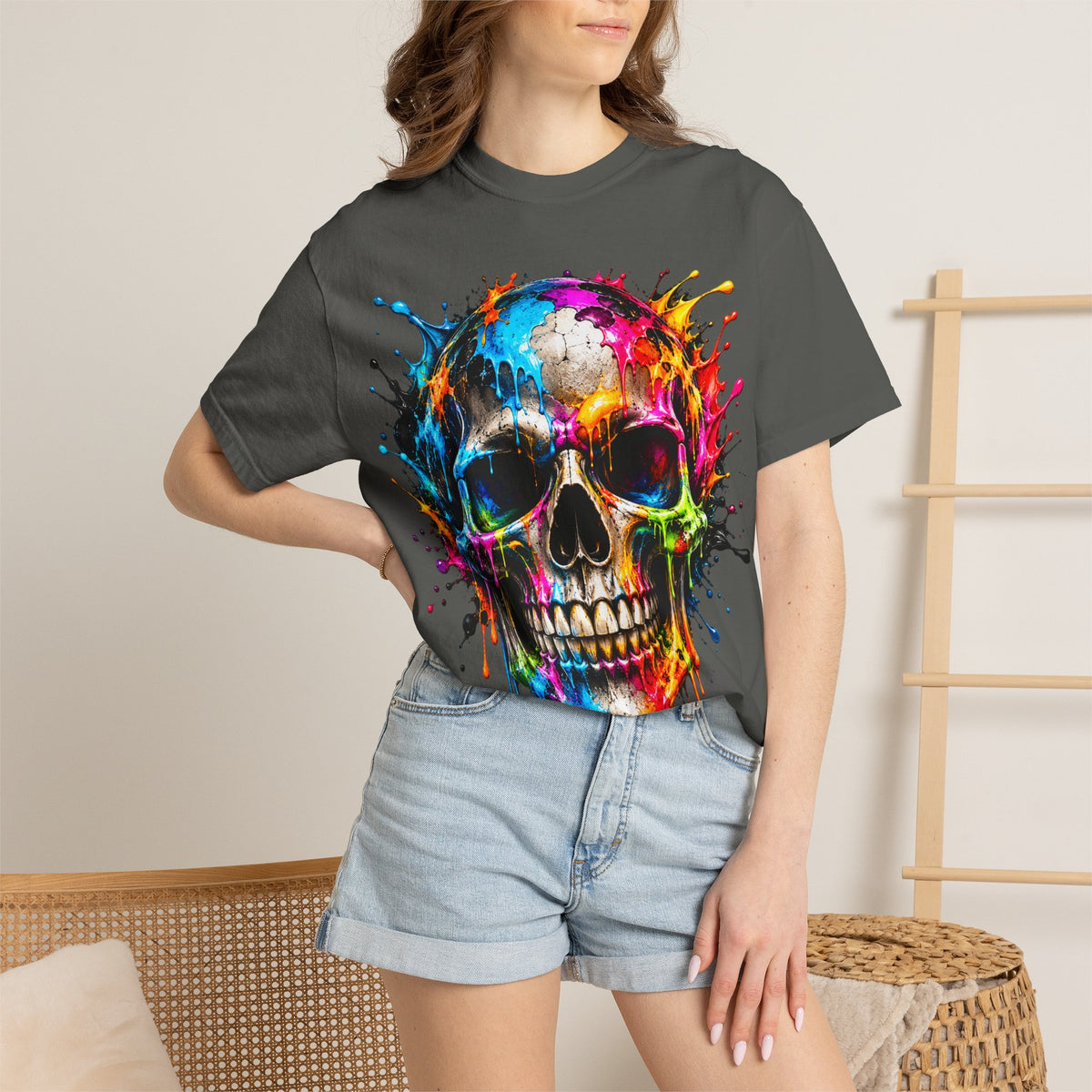 Color Splash Skull T-Shirt