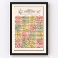 Vintage Map of Poweshiek County, Iowa 1914