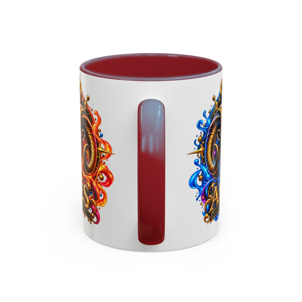 Aries Zodiac Coffee Mug — Colorful Ram Astrology Accent Mug (11/15oz)