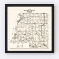 Vintage Map of Le Sueur County, Minnesota 1928