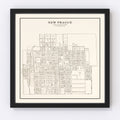 Vintage Map of New Prague, Minnesota 1928