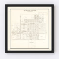 Vintage Map of Le Sueur Center, Minnesota 1928